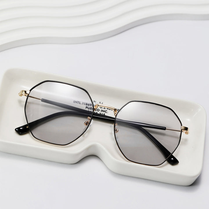 Women fashionable octagonal sunglasses with trendy metal frame Kalsten