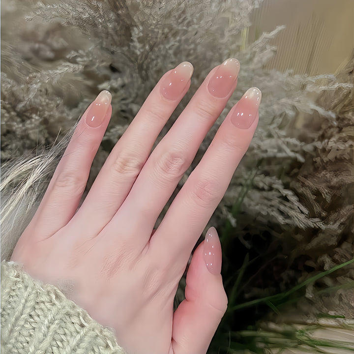 Gradient Almond-Shaped Press-On Nails Kalsten