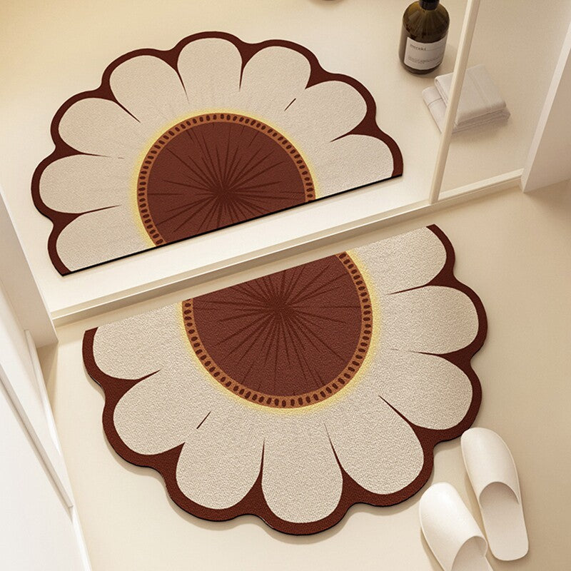 Floral Pattern Bath Mat Kalsten