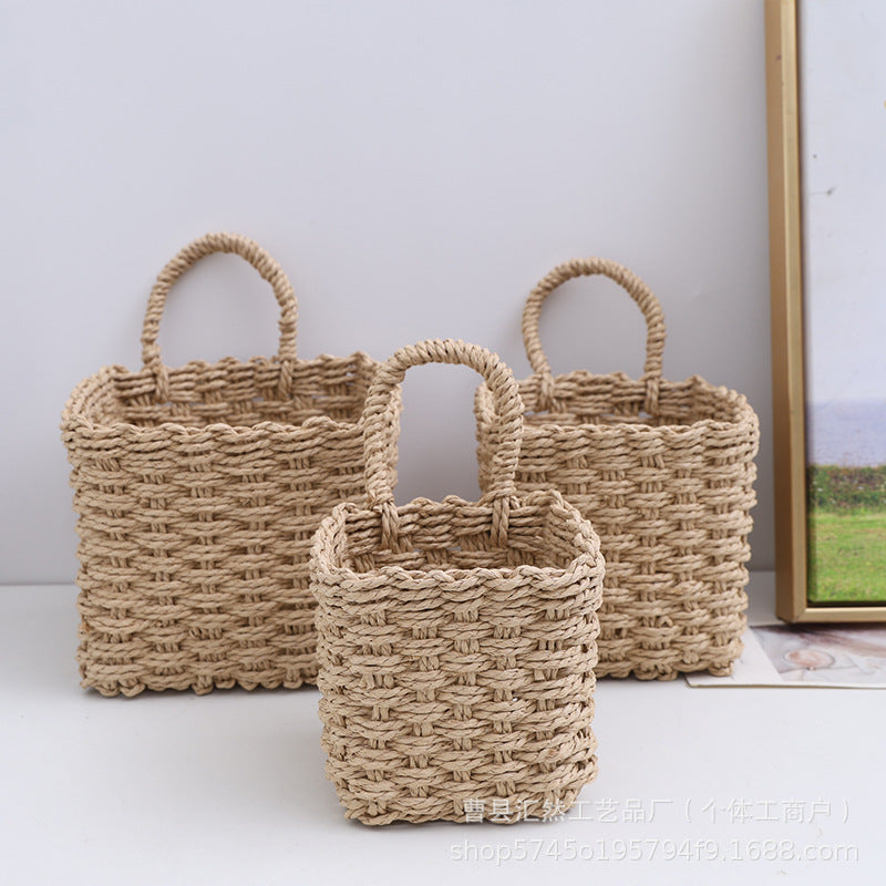 Natural Fiber Handwoven Storage Basket Kalsten