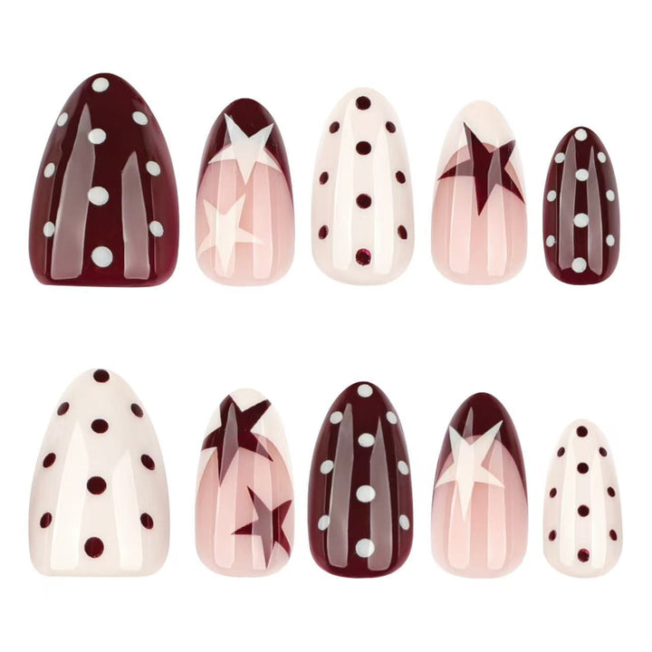 Artistic Star and Dot Press-On Nail Tips Kalsten
