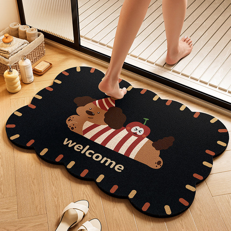 Cartoon-Themed Absorbent Bath Rug
