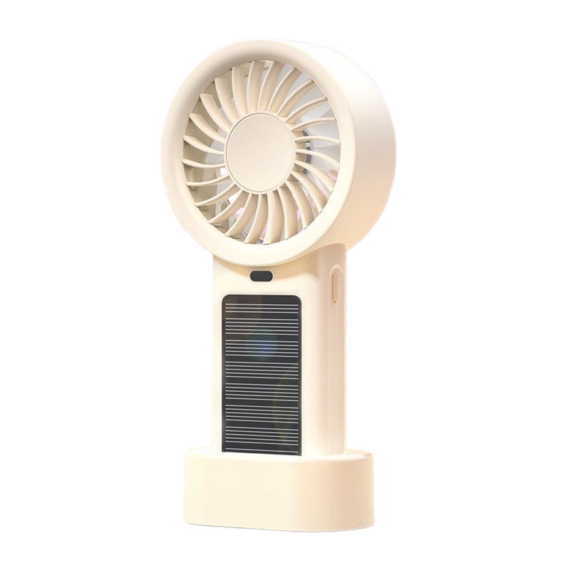 Unisex portable hand fan with solar panel, USB charging function and rechargeable battery Kalsten