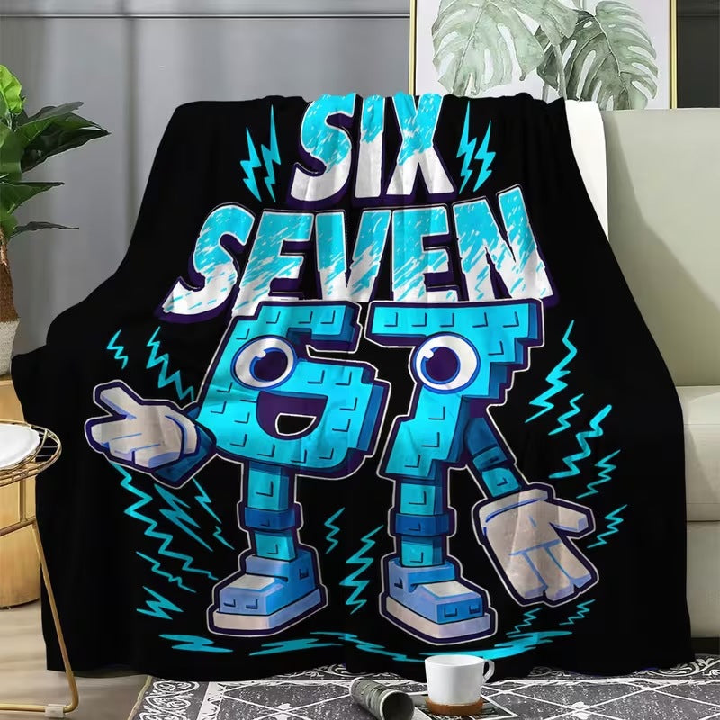 Playful Graphic Fleece Throw Blanket