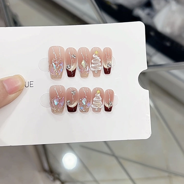 Winter-Themed Artistic Press-On Nail Set Kalsten