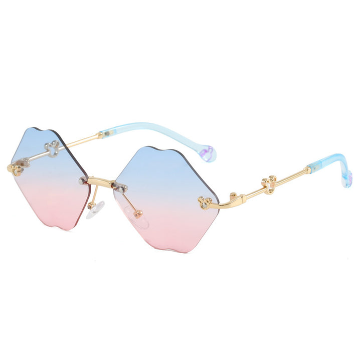 Ladies geometric oversized sunglasses with detailed, luxurious frame Kalsten