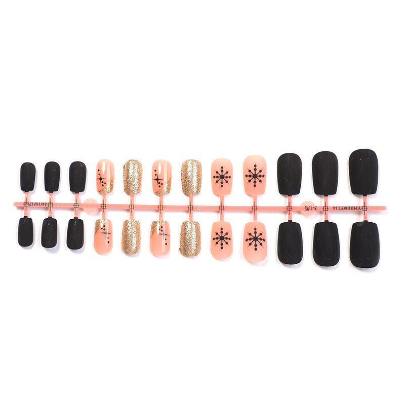 Creative acrylic nail set with festive design Kalsten