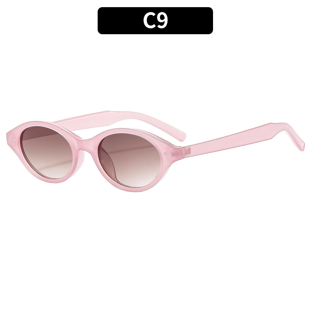 Vintage Oval Frame Sunglasses