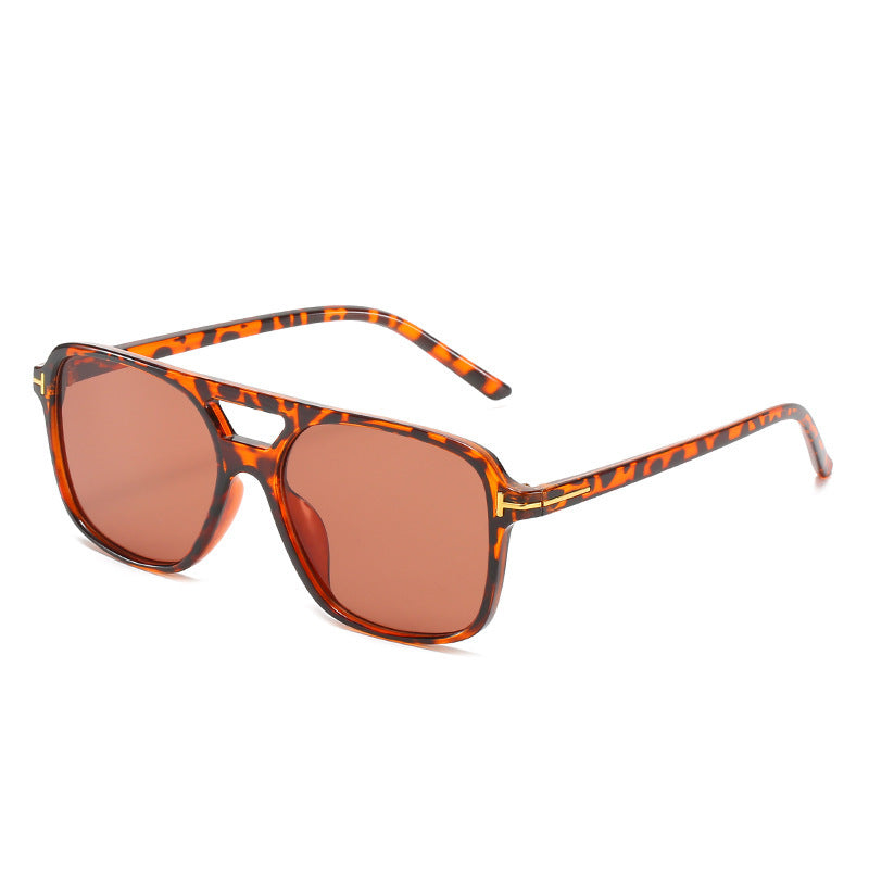 Square Frame Sunglasses with Unique Lens Cut Kalsten