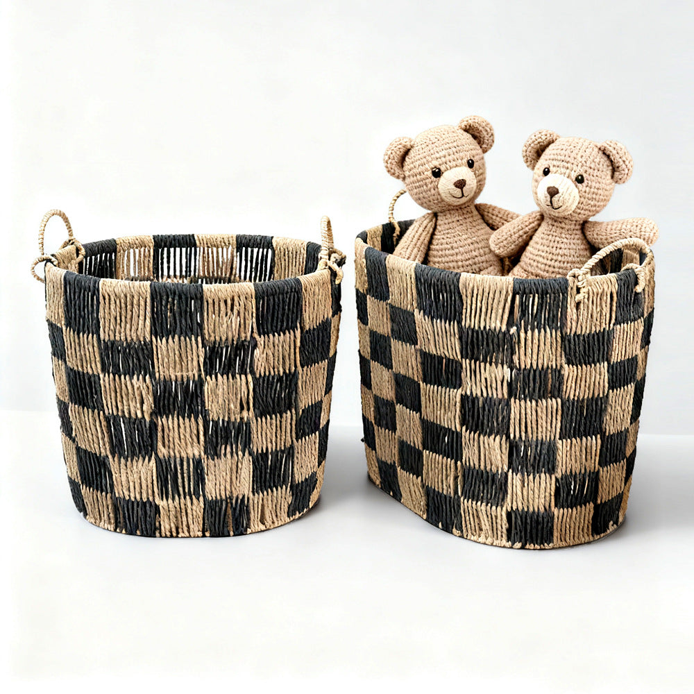 Stylish storage basket with handles Kalsten