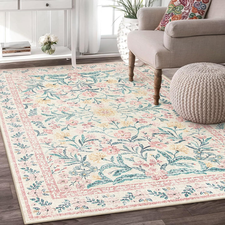 Floral Pattern Area Rug