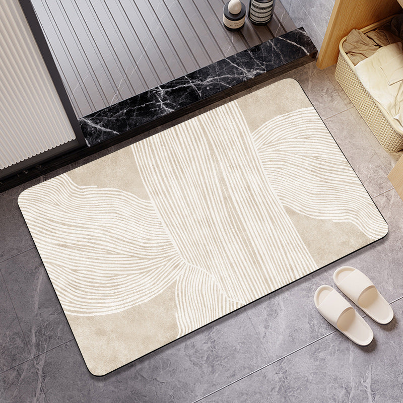 Textured Abstract Design Bath Mat Kalsten
