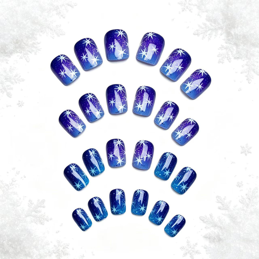 Artificial nails with sparkling star pattern Kalsten