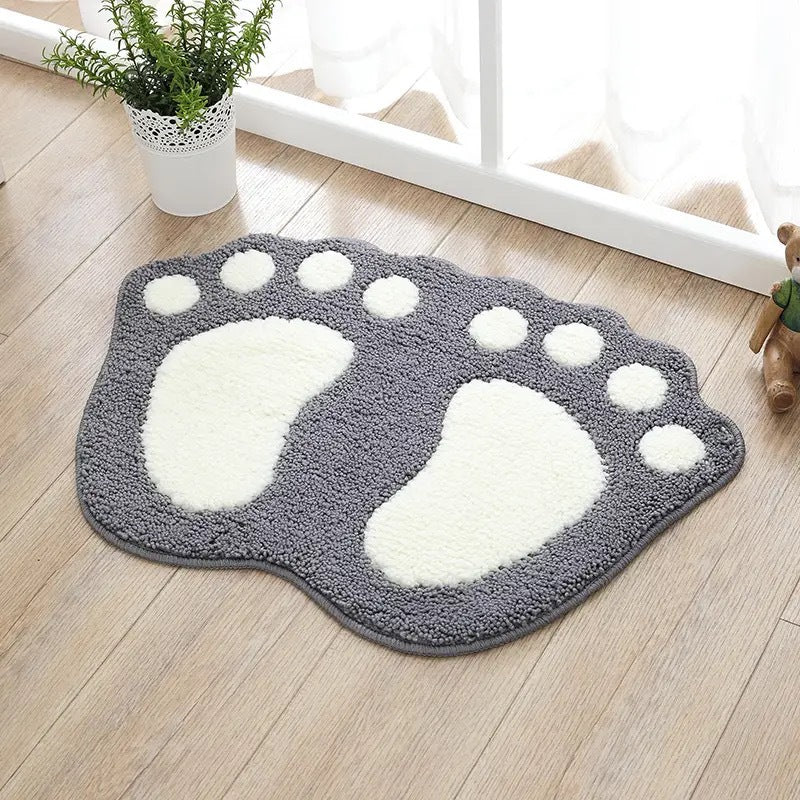 Cute Cartoon Footprint Bath Mat Kalsten