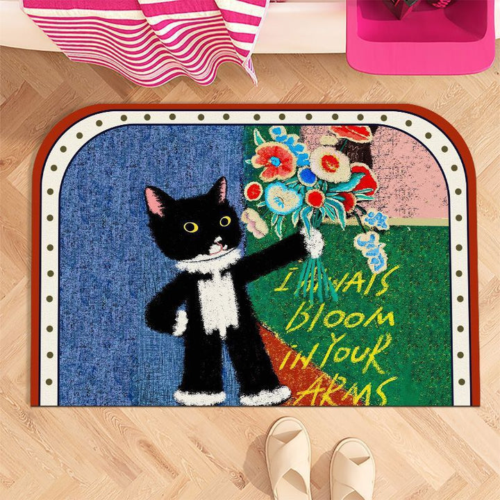 Cat-Themed Bath Mat Kalsten