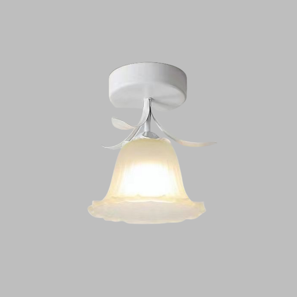 Floral Glass Shade Ceiling Lamp Noxord