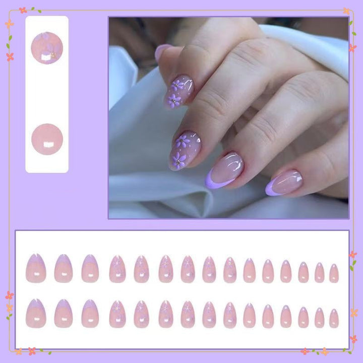 Creative artificial nails with floral accents Kalsten