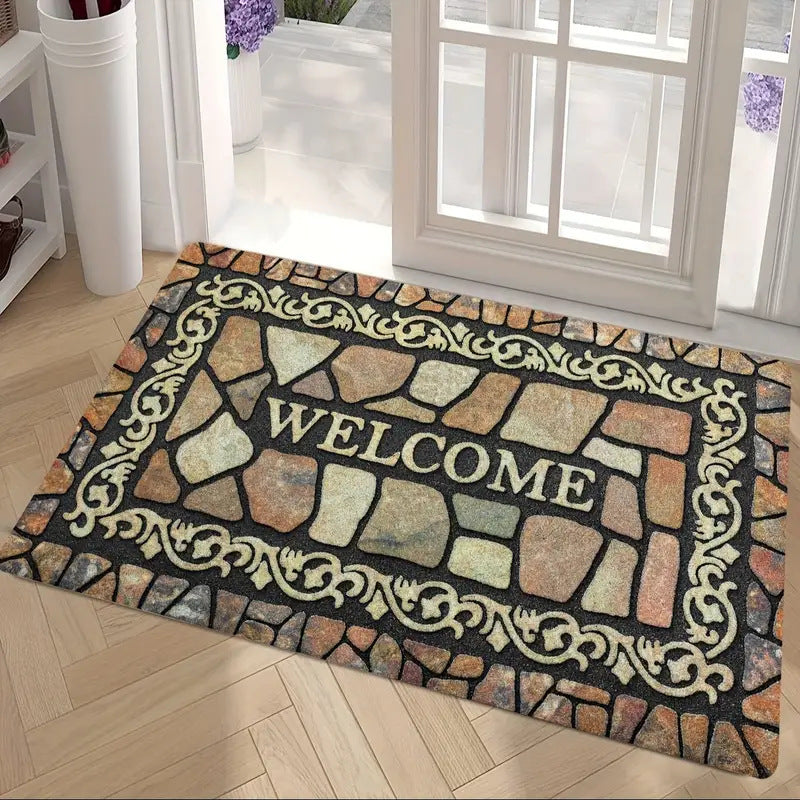 Decorative Half-Circle Door Mat