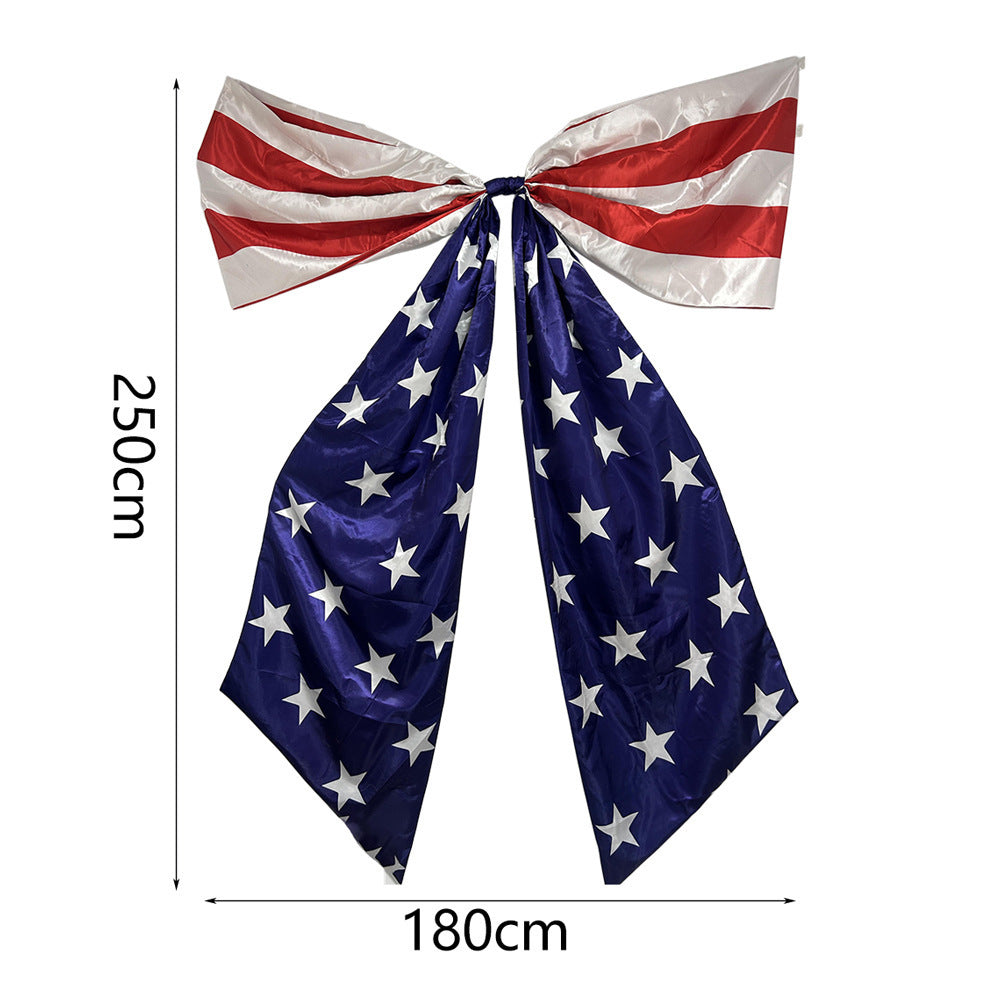 Independence Day Patriotic Gazebo Drapery and Oversized Bow Bunting Set Kalsten