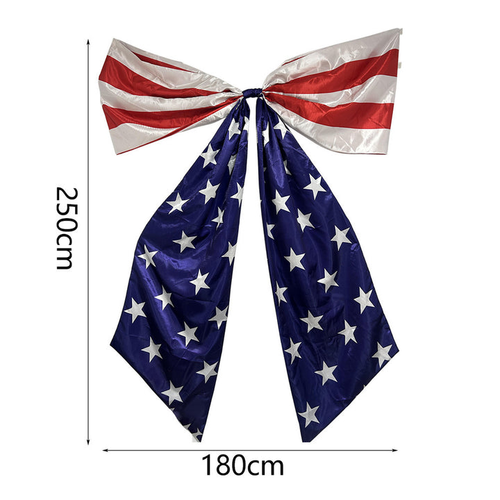 Independence Day Patriotic Gazebo Drapery and Oversized Bow Bunting Set Kalsten