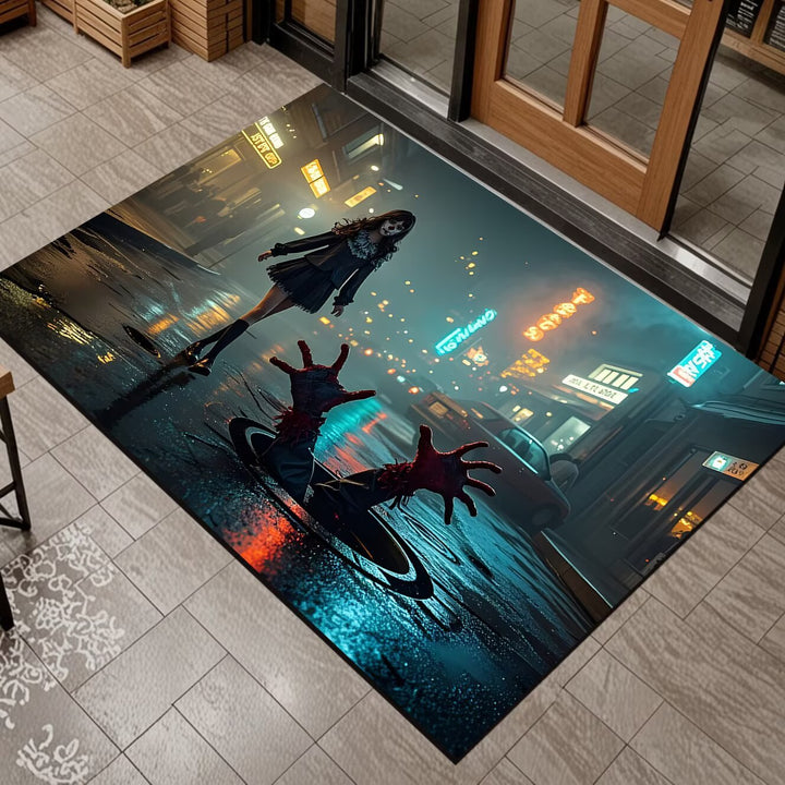 Spooky Graveyard Scene Area Mat