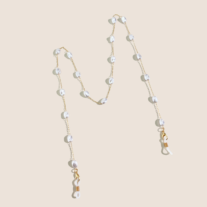 Elegant Pearl-Accented Eyewear Chain Kalsten