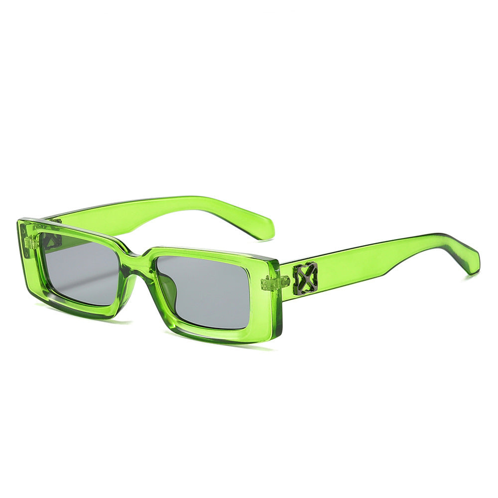 Oversized Geometric Sunglasses with Decorative Metal Accents Kalsten