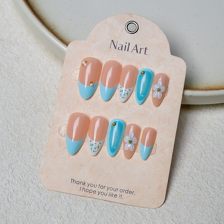 Glamorous Floral-Accent Press-On Nail Set Kalsten
