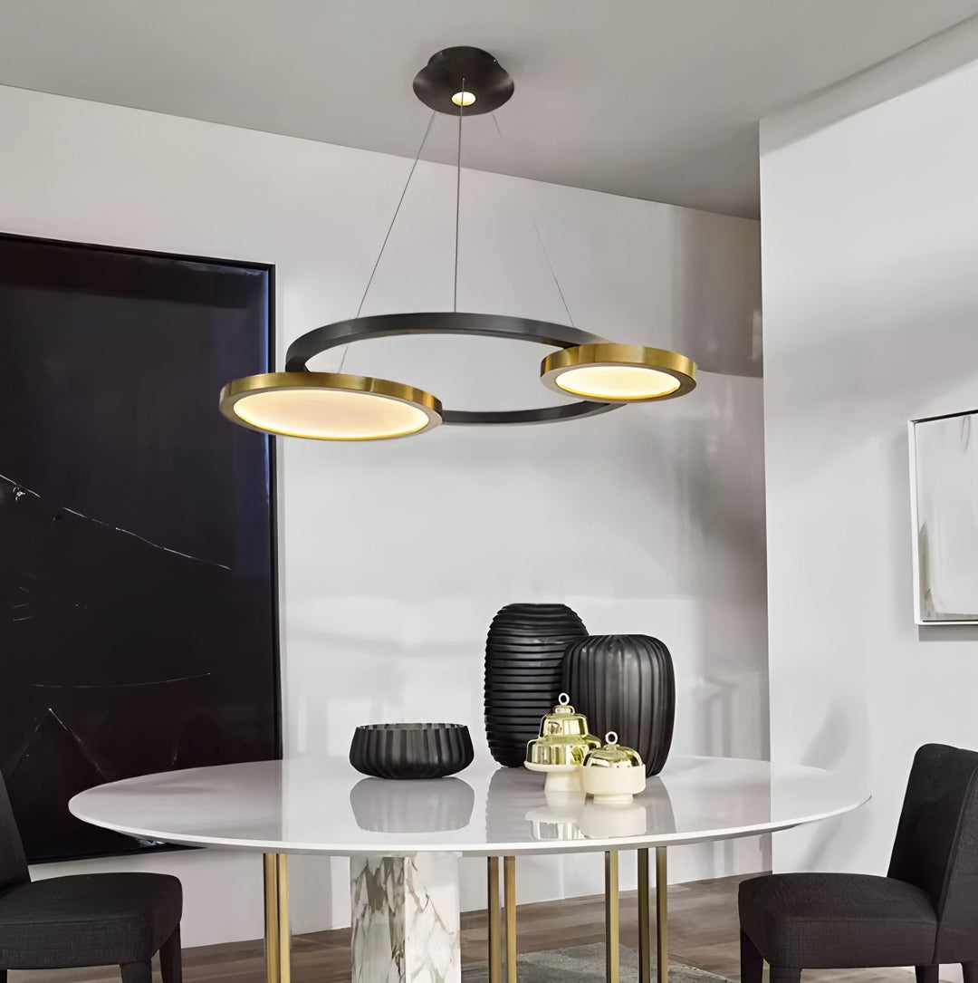 Modern Dual-Circle Pendant Light
