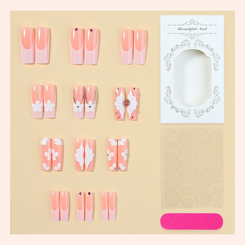 Nail Art Set with Floral Accents and Glitter Kalsten