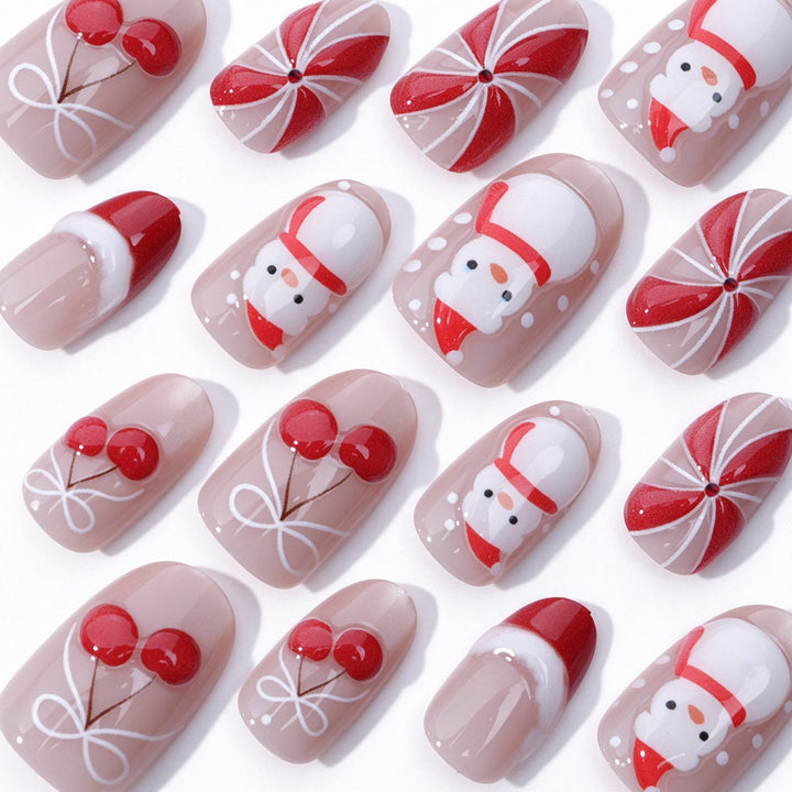 Christmas Themed Press-On Nails Kalsten