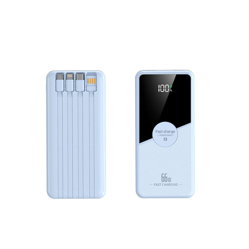 Portable power bank with integrated multi-charging cable and digital charging display Kalsten