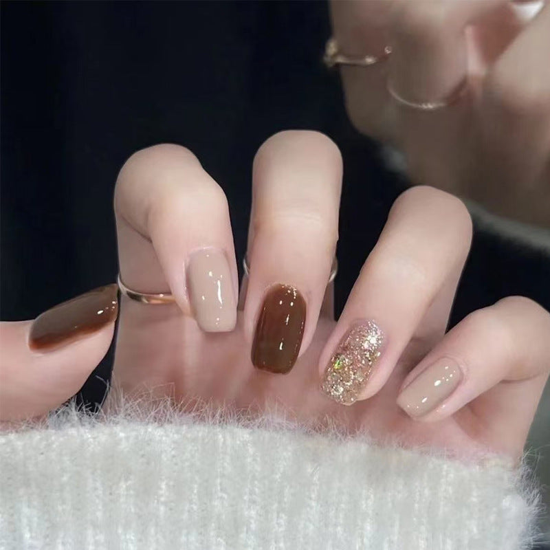 Glossy Decorative Press-On Nails Set Kalsten