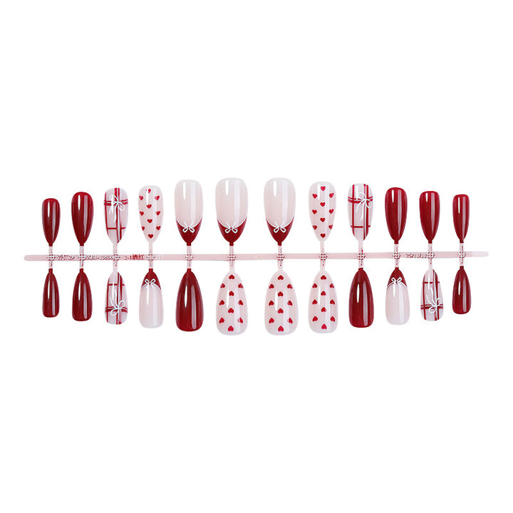 Heart-Themed Press-On Nail Set Kalsten