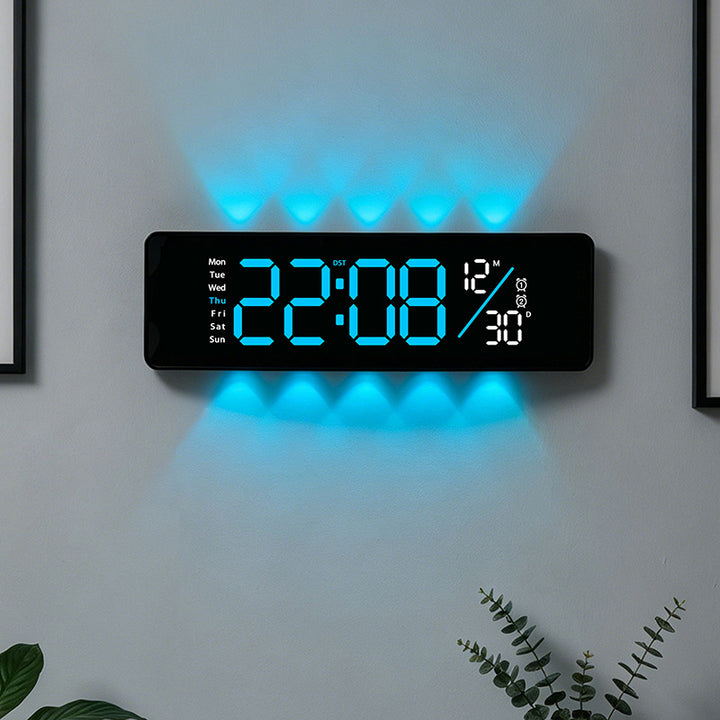Digital display alarm clock with weekday display and temperature Kalsten