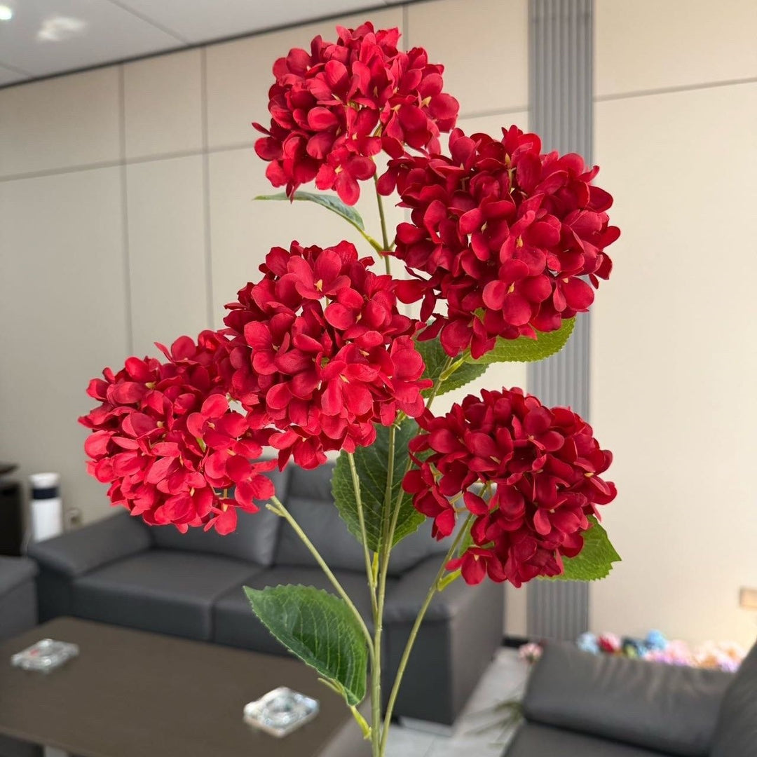 Lifelike Hydrangea Floral Arrangement