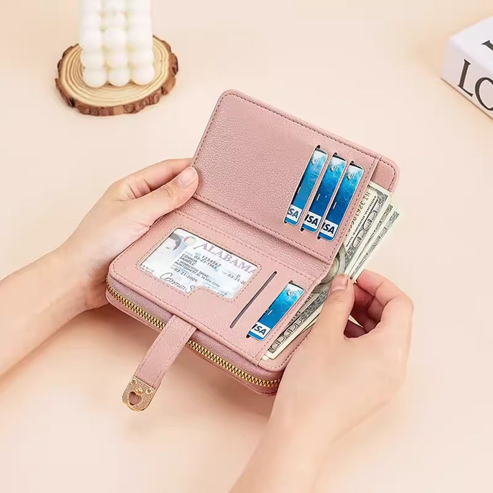 Elegant Leather Zippered Wallet