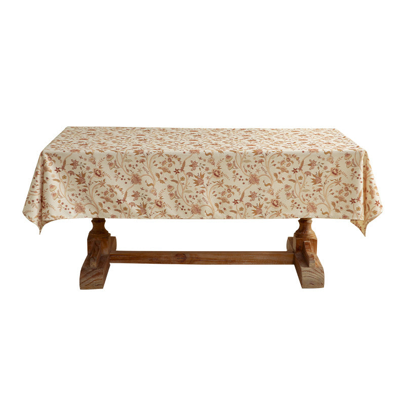 Coated tablecloth in vintage floral pattern made of cotton blend Kalsten