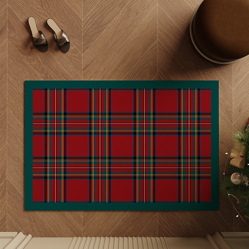 Heart-Shaped Plaid Bath Mat Kalsten