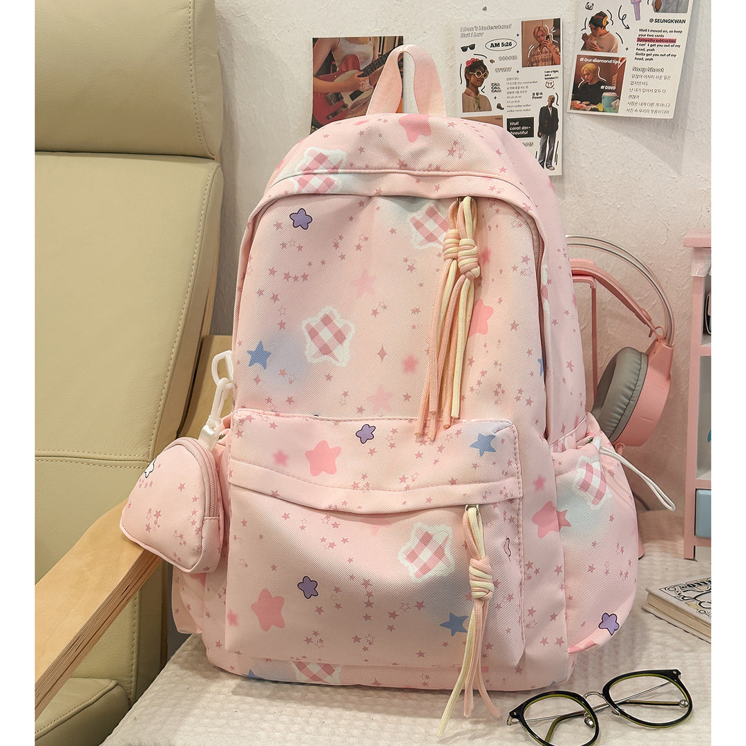 Cartoon-Embellished Casual Backpack Kalsten