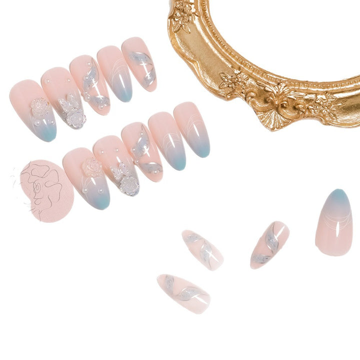 Premium 3D Floral Design Press-On Nails Kalsten