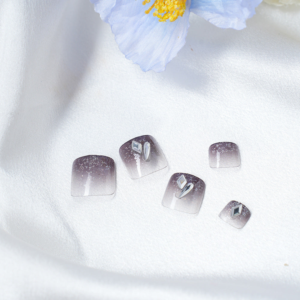 Glamorous Glitter Ombre Press-On Nail Set Kalsten