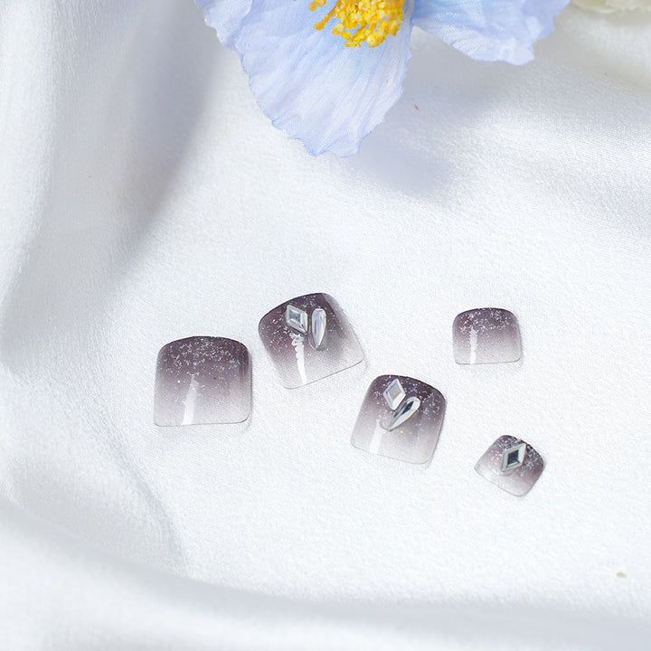Glamorous Glitter Ombre Press-On Nail Set Kalsten