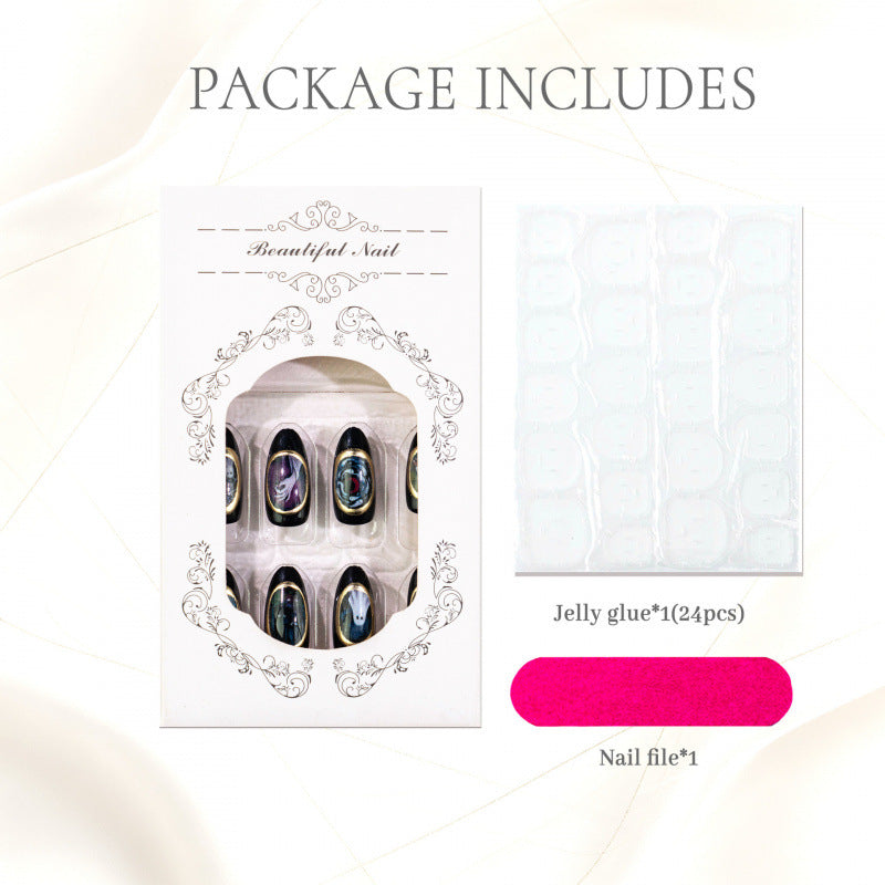 Artistic Halloween-Themed Press-On Nail Set 1790738841