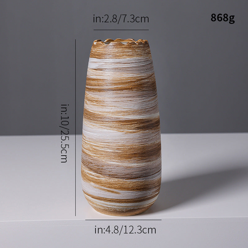 Artistic Spiral Design Ceramic Vase Kalsten
