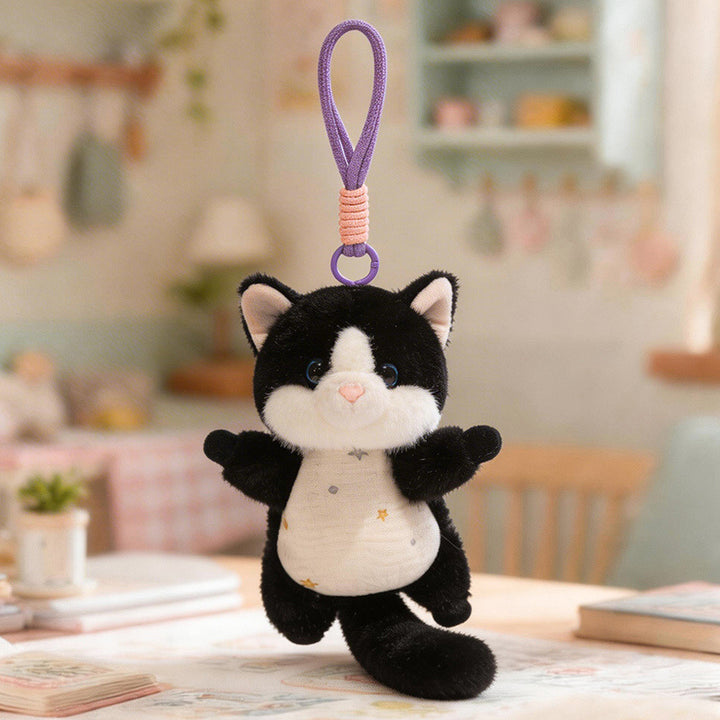 Plush Woodland Puppy Bag Charm with Elastic Loop and Soft Fabric Bodysuit Kalsten