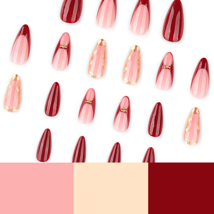 Artful nail extensions with glamorous design and glitter coating Kalsten