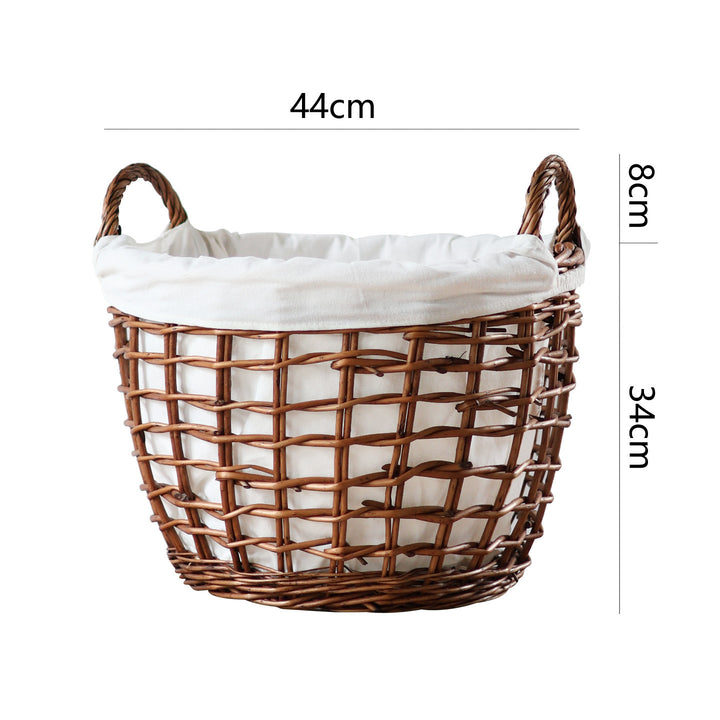 Handcrafted storage basket with cotton lining Kalsten