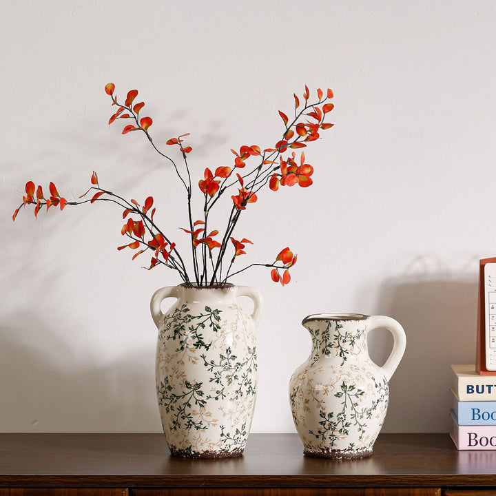 Elegant and artistically decorated ceramic vase Kalsten