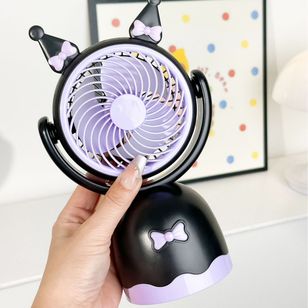 Ladies Portable Hand Fan with Cute Cat Ear Design Kalsten
